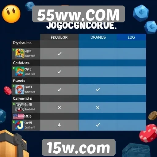 Comparação de jogos populares disponíveis em 55ww.COM